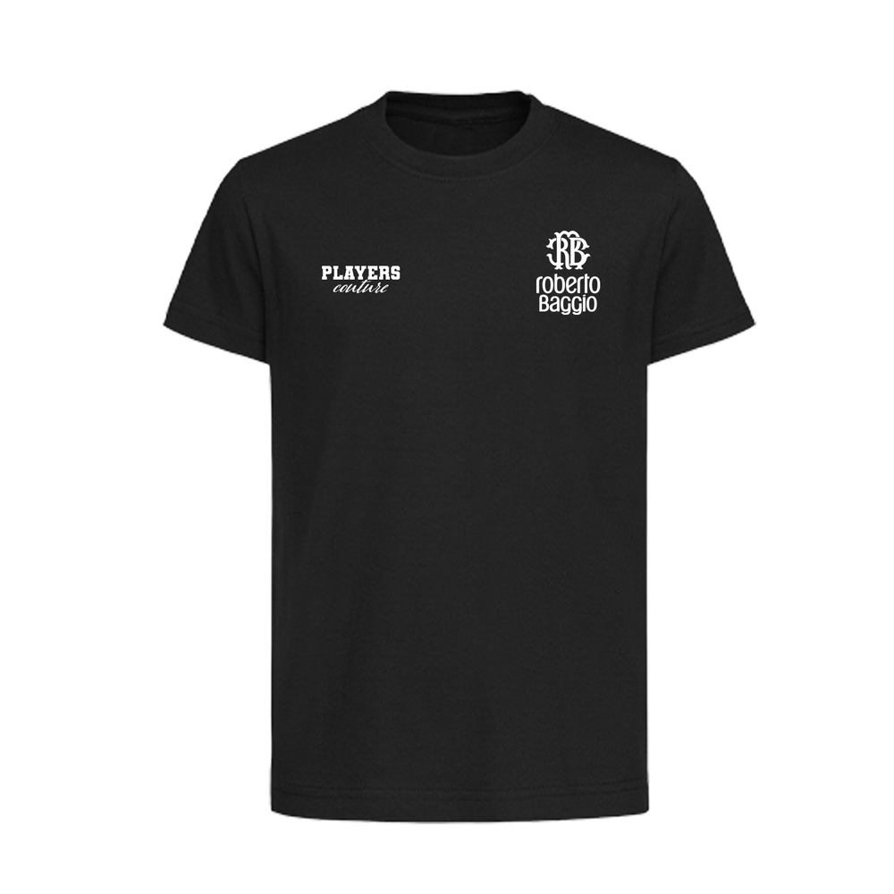 Roberto Baggio Logo Players Couture Kids T-Shirt Black