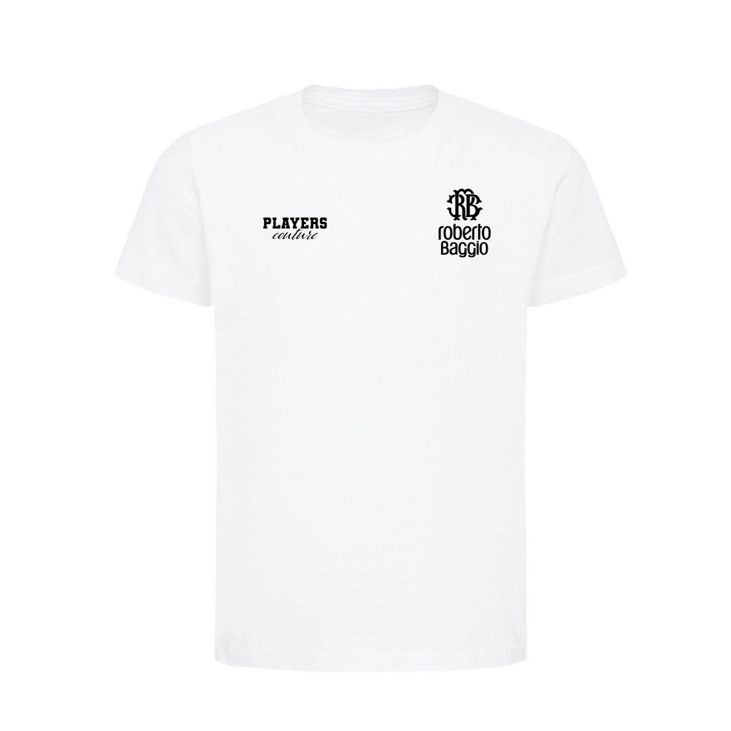 Roberto Baggio Logo Players Couture Kids T-Shirt White