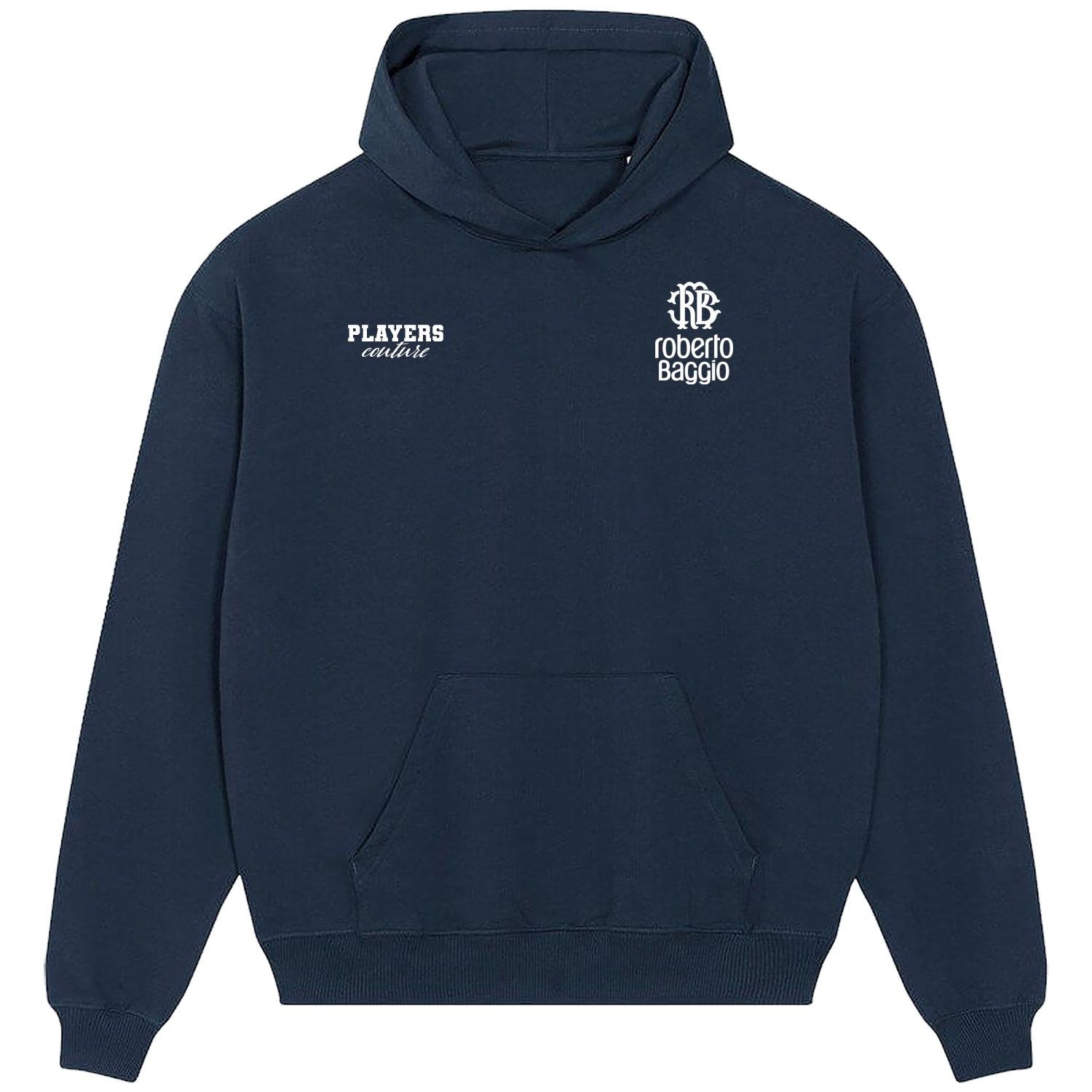 Roberto Baggio Logo Players Couture Men's Casual Hoodie Navy
