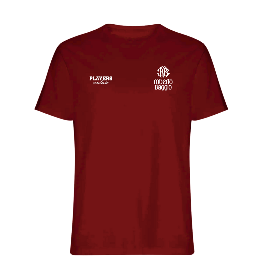 Roberto Baggio Logo Players Couture Mens T-Shirt Red