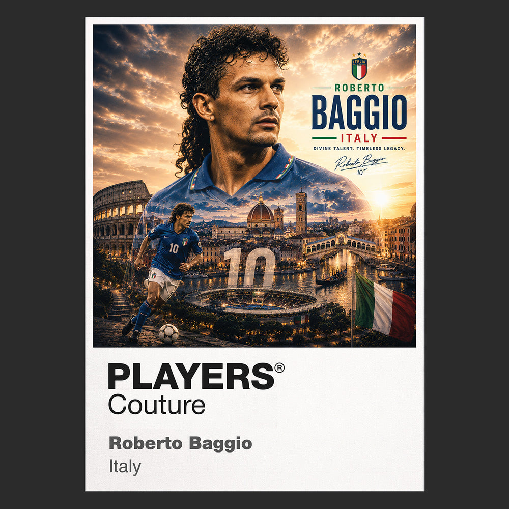 Roberto Baggio Italy Atlas Frame artwork by Players Couture