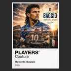 Roberto Baggio Italy Atlas Frame artwork by Players Couture