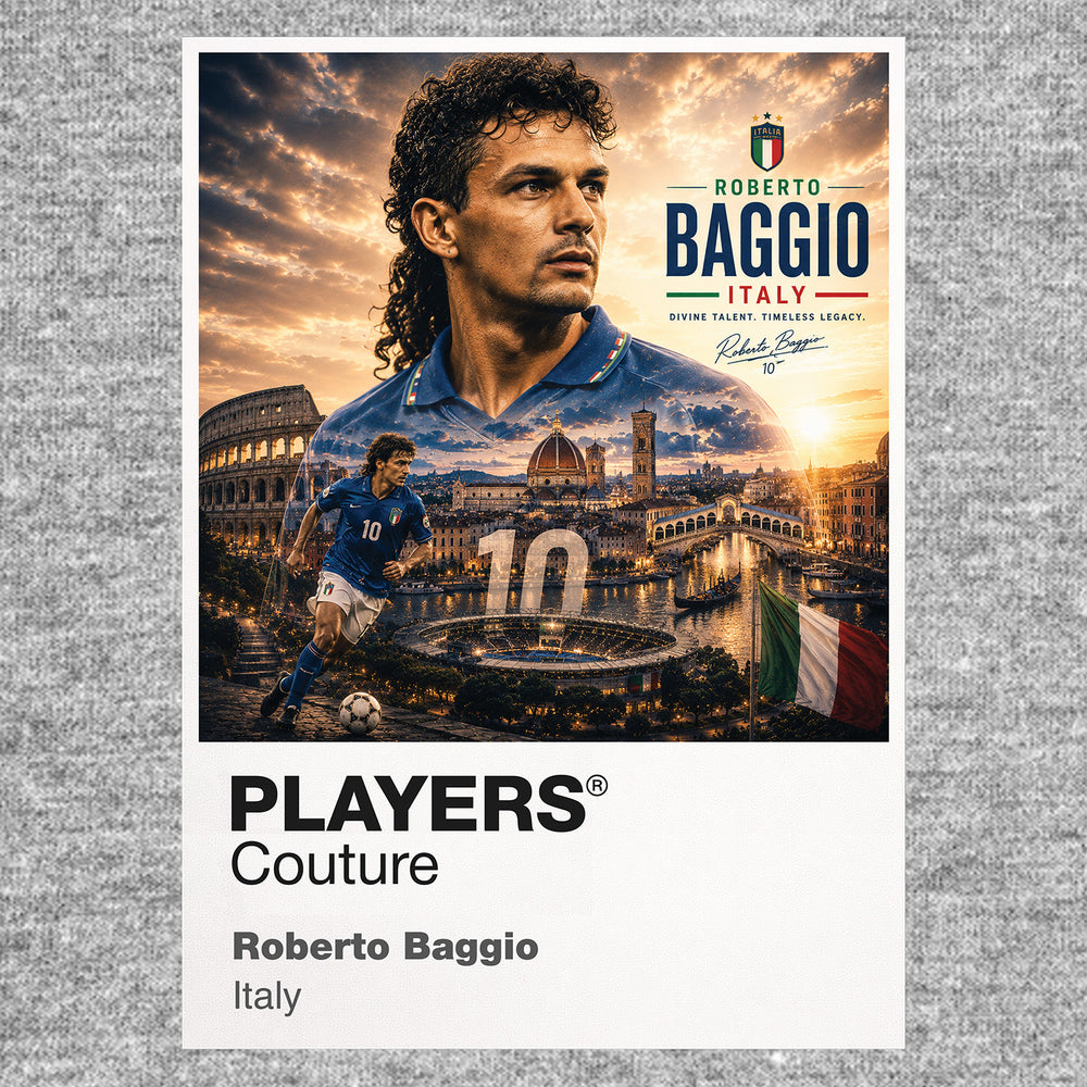 Roberto Baggio Italy Atlas Frame artwork by Players Couture