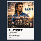 Roberto Baggio Italy Atlas Frame artwork by Players Couture