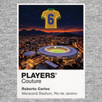Roberto Carlos Brazil number 6 Icons in Lights Frame artwork in grey