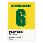 Roberto Carlos 6 Football Shirt Frame Men's Hoodie – white close-up detail shot of the Roberto Carlos 6 Football Players