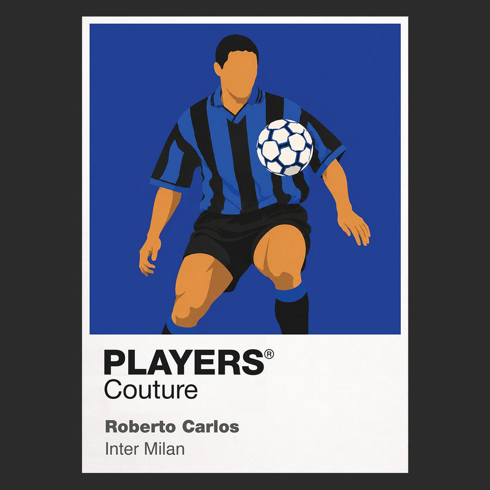 Roberto Carlos Inter Milan Icon Frame Men's Hoodie — Black Artwork