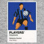 Roberto Carlos Inter Milan Icon Frame Men's Hoodie — Gray Artwork