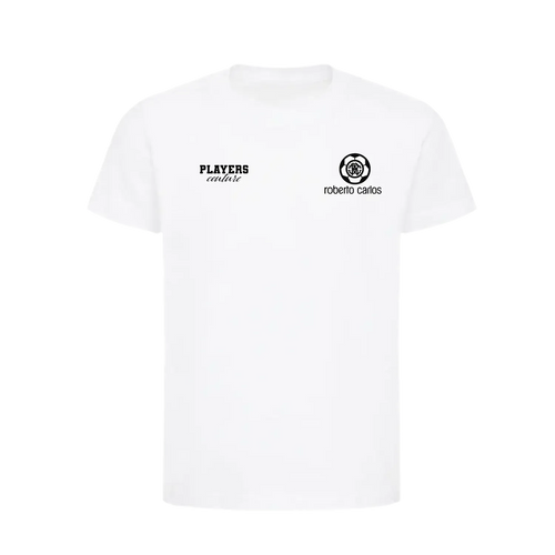 Roberto Carlos t-shirt – white kids' t-shirt featuring the Roberto Carlos Players Couture logo
