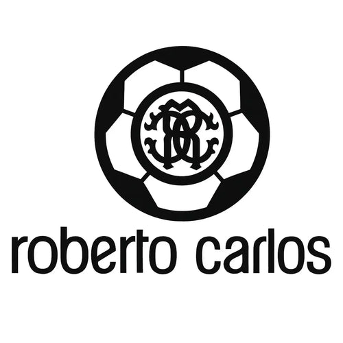 Roberto Carlos Logo Kids Hoodie – white close-up detail shot of the Roberto Carlos Players Couture logo design