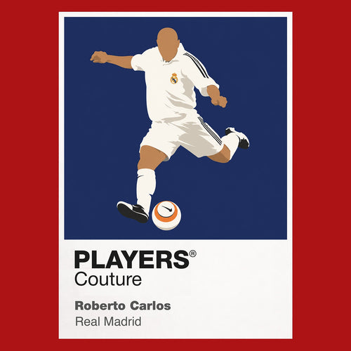 Roberto Carlos Real Madrid Icon Frame Men's Hoodie — Red Artwork