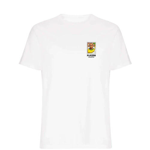 Roberto Carlos World Cup t-shirt – white men's t-shirt featuring the Roberto Carlos World Cup Players Couture logo