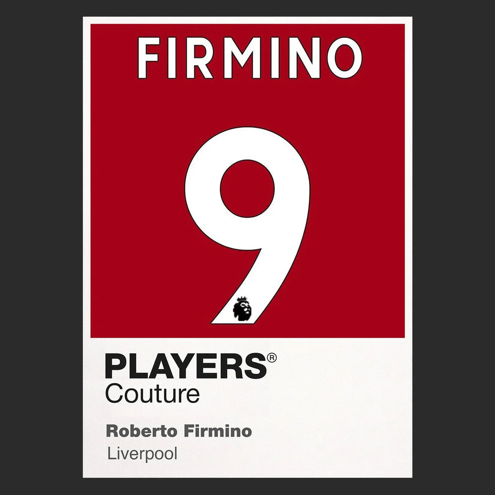Roberto Firmino 9 Football Shirt Frame Men's Hoodie – black close-up detail shot of the Roberto Firmino 9 Football Players