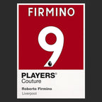 Roberto Firmino 9 Football Shirt Frame Men's Hoodie – black close-up detail shot of the Roberto Firmino 9 Football Players