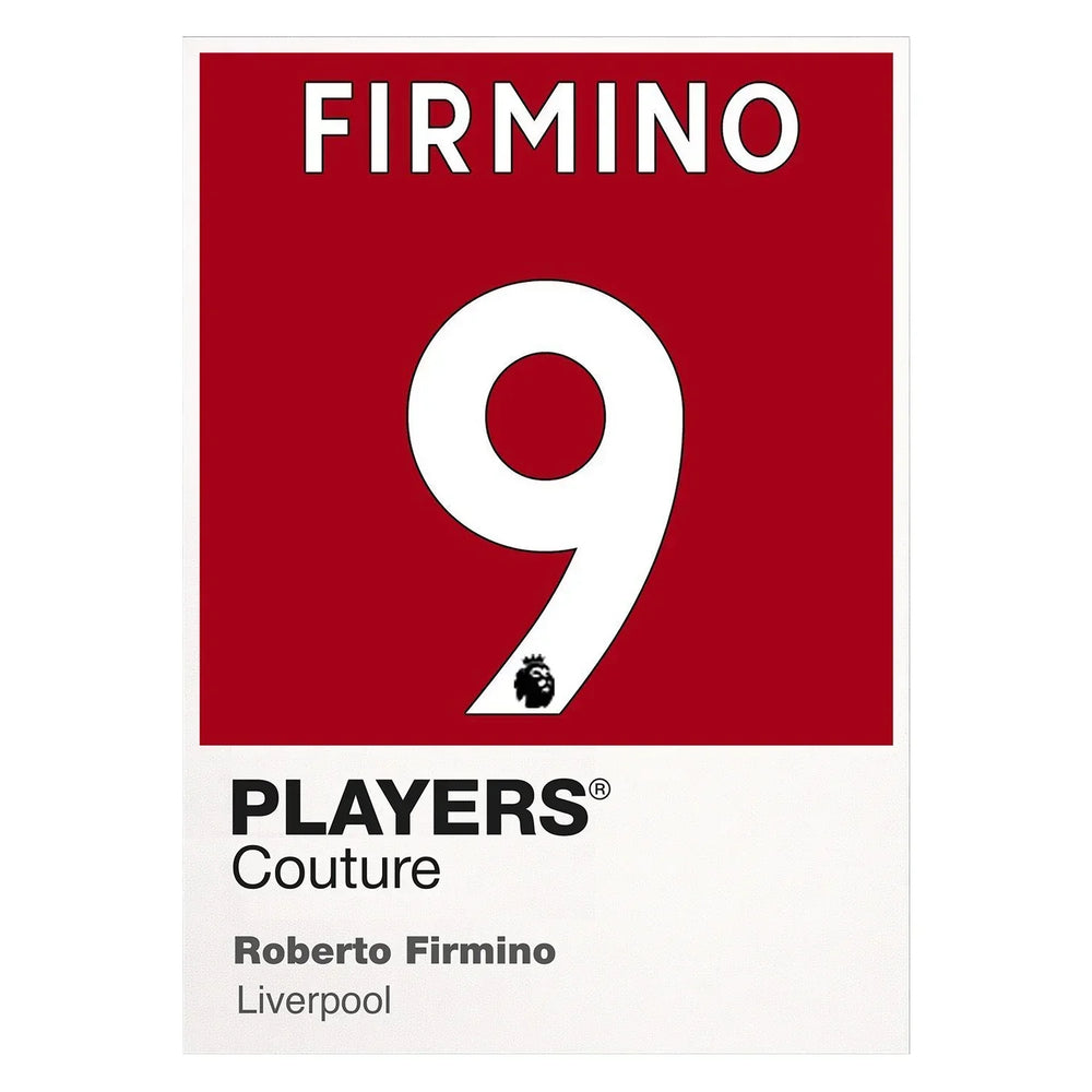 Roberto Firmino 9 Football Shirt Frame Men's Hoodie – white close-up detail shot of the Roberto Firmino 9 Football Players
