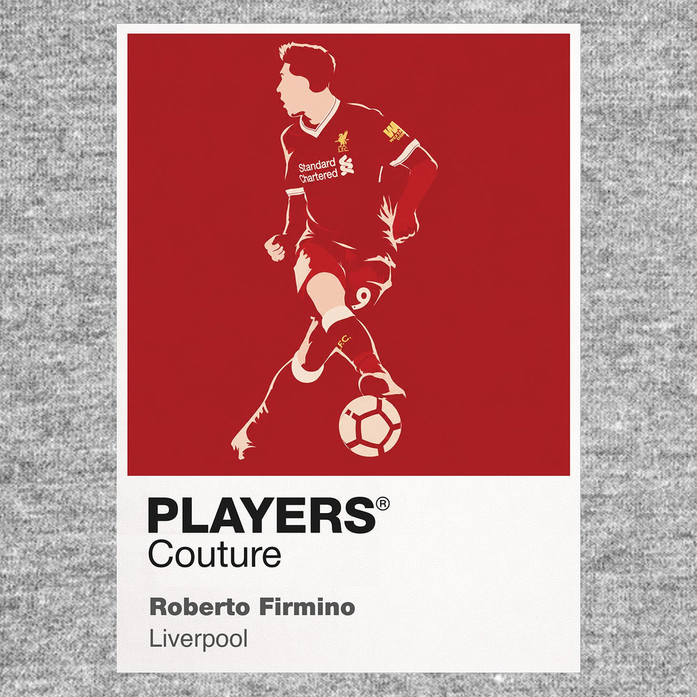 Roberto Firmino Liverpool Icon Frame — Pantone-style player illustration art card