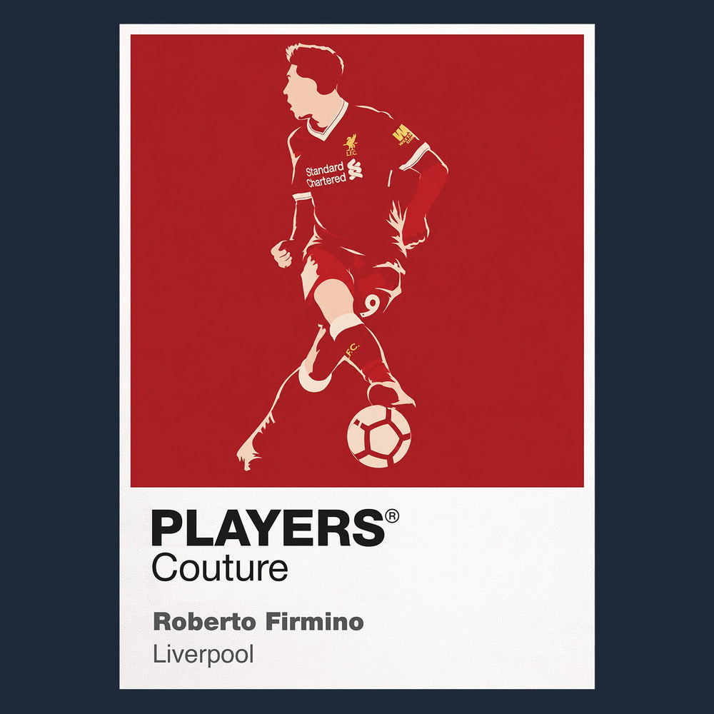 Roberto Firmino Liverpool Icon Frame — Pantone-style player illustration art card