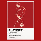 Roberto Firmino Liverpool Icon Frame — Pantone-style player illustration art card