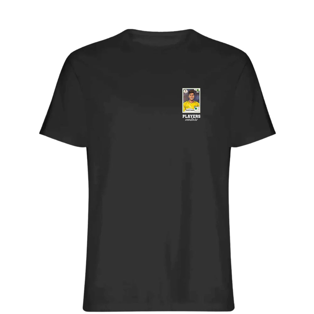 Roberto Firmino World Cup t-shirt – black men's t-shirt featuring the Roberto Firmino World Cup Players Couture logo