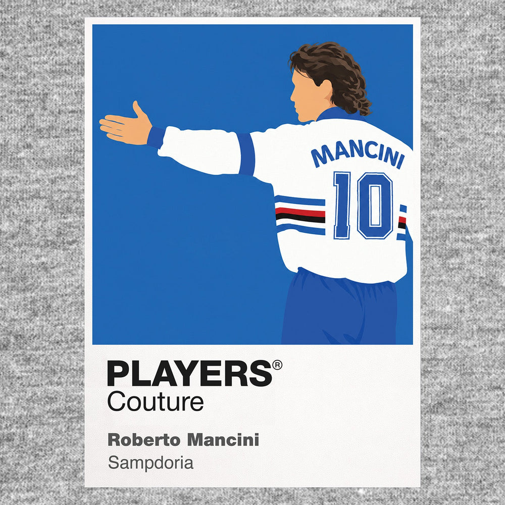 Roberto Mancini Sampdoria Icon Frame artwork in grey