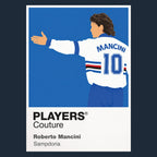 Roberto Mancini Sampdoria Icon Frame artwork in navy