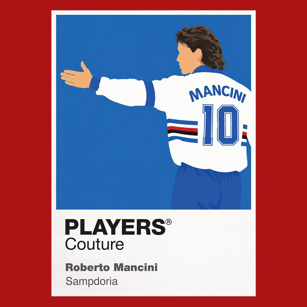 Roberto Mancini Sampdoria Icon Frame artwork in red