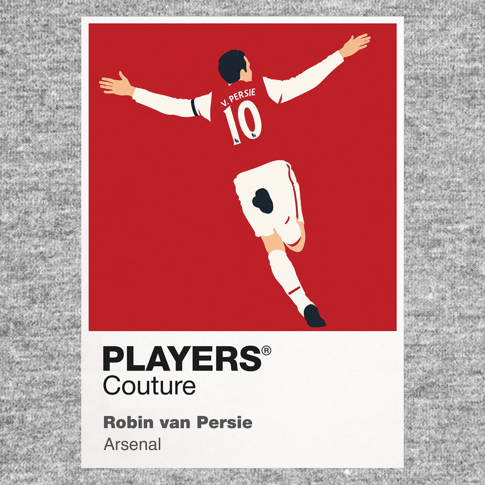 Robin van Persie Arsenal grey Icon Frame artwork detail
