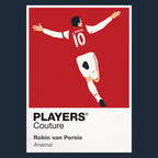 Robin van Persie Arsenal navy Icon Frame artwork detail