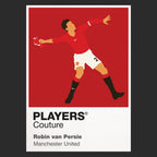 Robin van Persie Manchester United black Icon Frame artwork detail