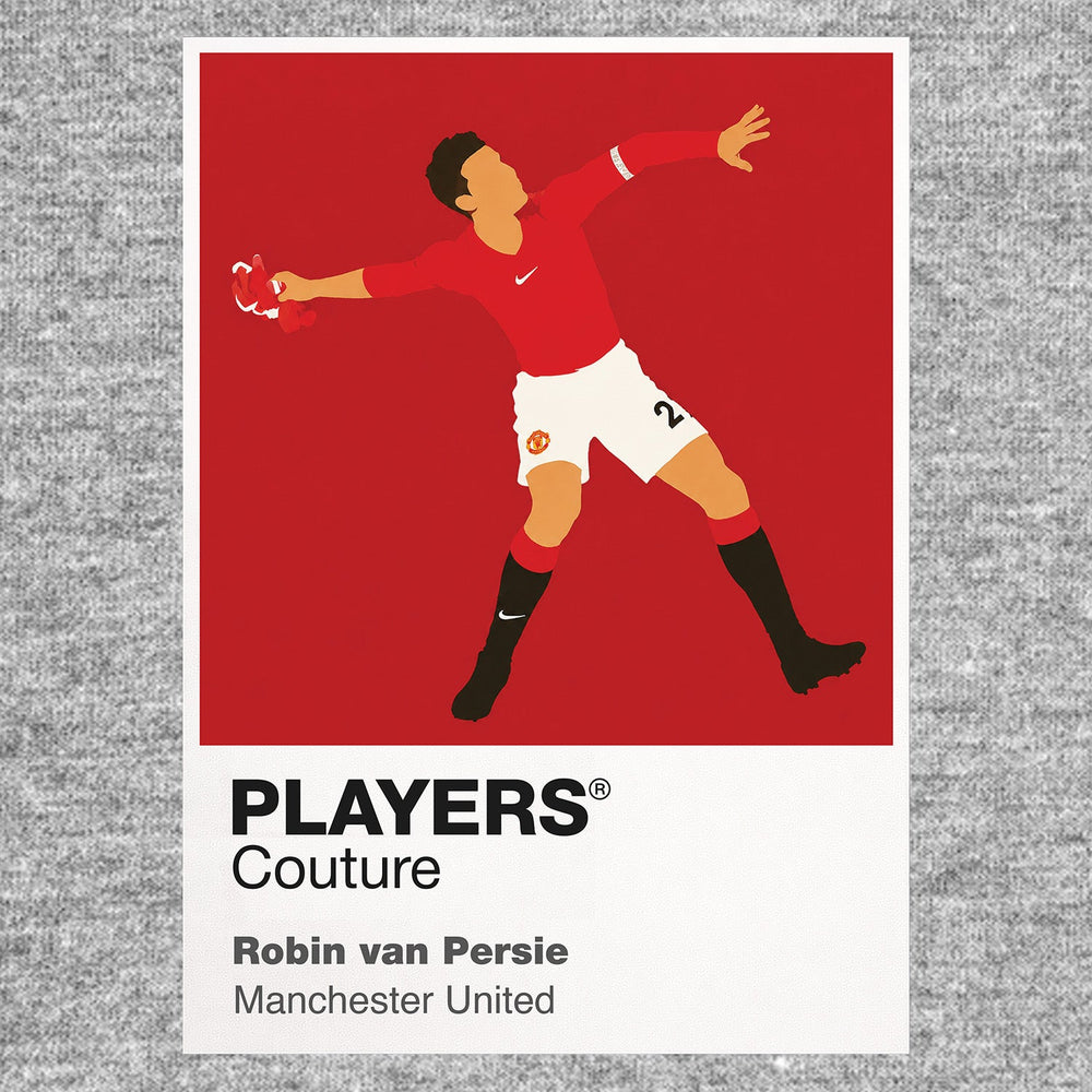 Robin van Persie Manchester United grey Icon Frame artwork detail