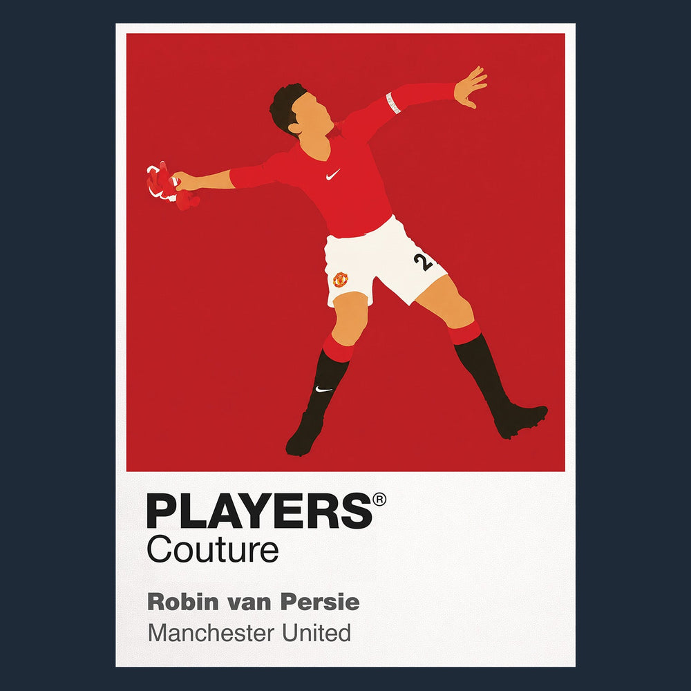 Robin van Persie Manchester United navy Icon Frame artwork detail