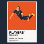 Robin van Persie Netherlands Icon Frame Men's Hoodie — Navy Artwork