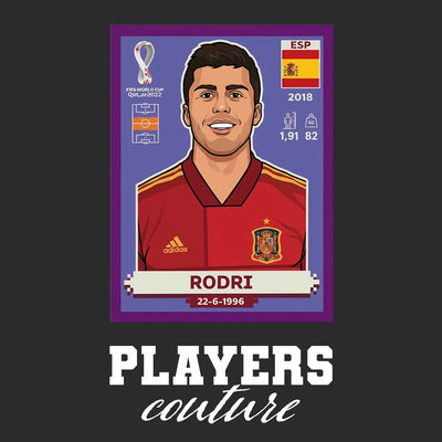 Rodri World Cup Sticker Men's Hoodie – rodri black Players Couture design