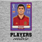 Rodri World Cup Sticker Kids Hoodie – rodri grey Players Couture design