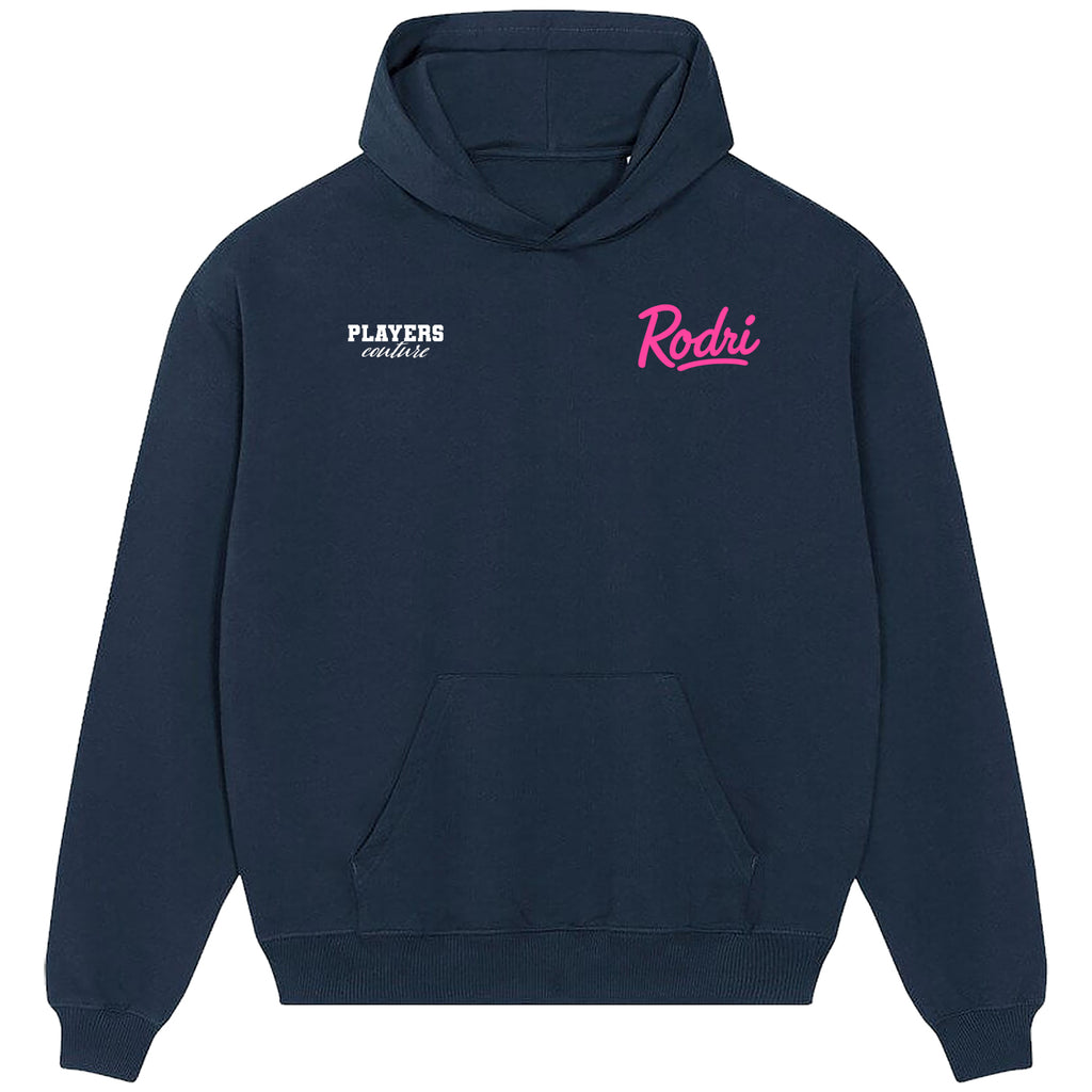 Rodri Logo Players Couture Men's Casual Hoodie Navy