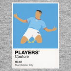 Rodri Manchester City Icon Frame Kids T-Shirt — Gray Artwork