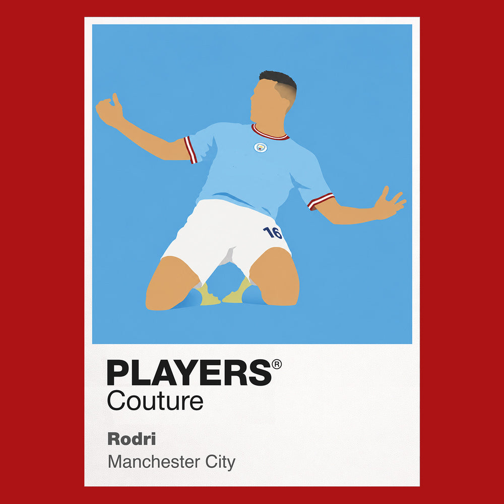 Rodri Manchester City Icon Frame — Red