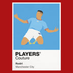 Rodri Manchester City Icon Frame — Red