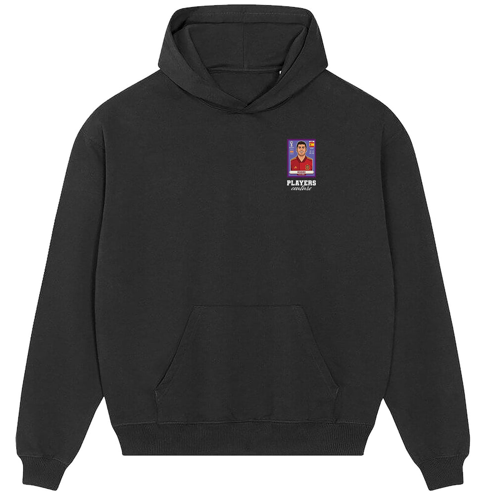 Rodri World Cup Sticker Men's Hoodie – rodri sticker mens black hoodie Players Couture design