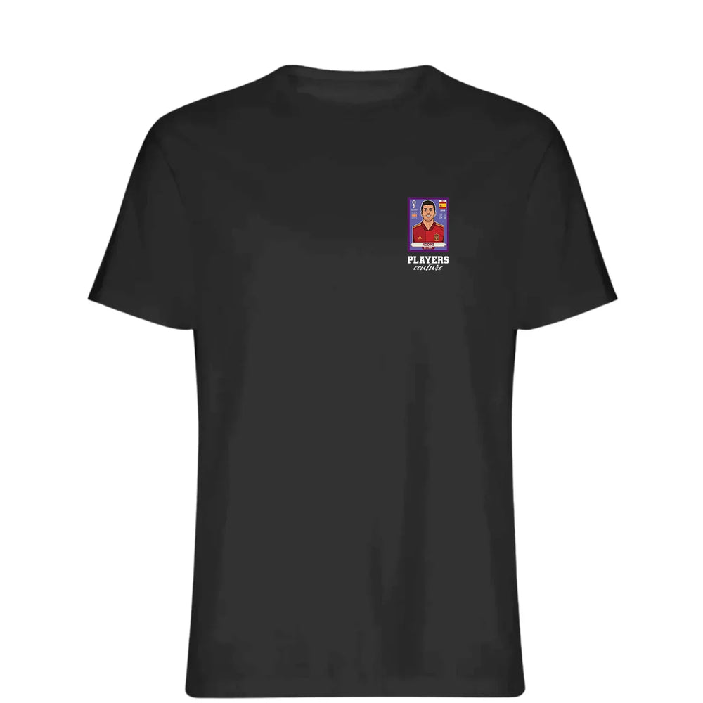 Rodri World Cup t-shirt – black men's t-shirt featuring the Rodri World Cup Players Couture logo