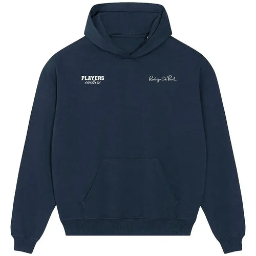 Rodrigo De Paul hoodie – navy men's hoodie featuring the Rodrigo De Paul Players Couture logo