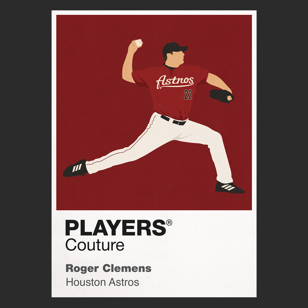Roger Clemens Astros Baseball Icon Frame Men's T-Shirt