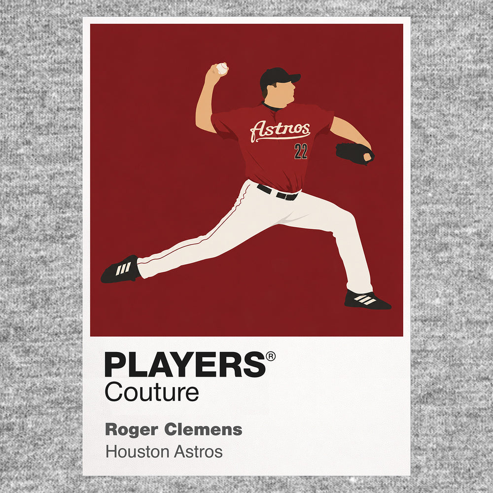 Roger Clemens Astros Baseball Icon Frame Men's T-Shirt