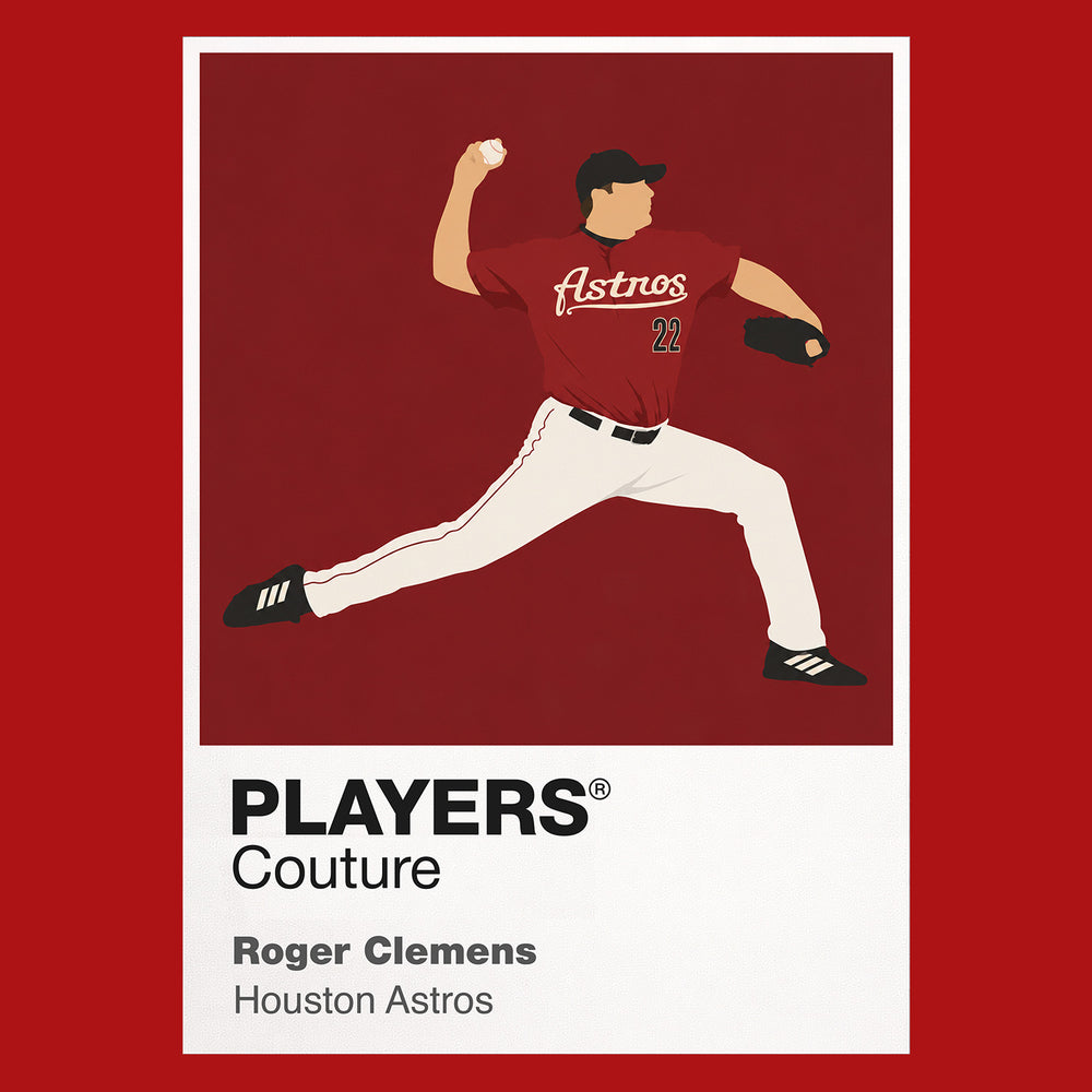 Roger Clemens Astros Baseball Icon Frame Men's T-Shirt