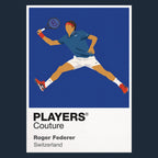 Roger Federer Tennis Icon Frame Men's Hoodie