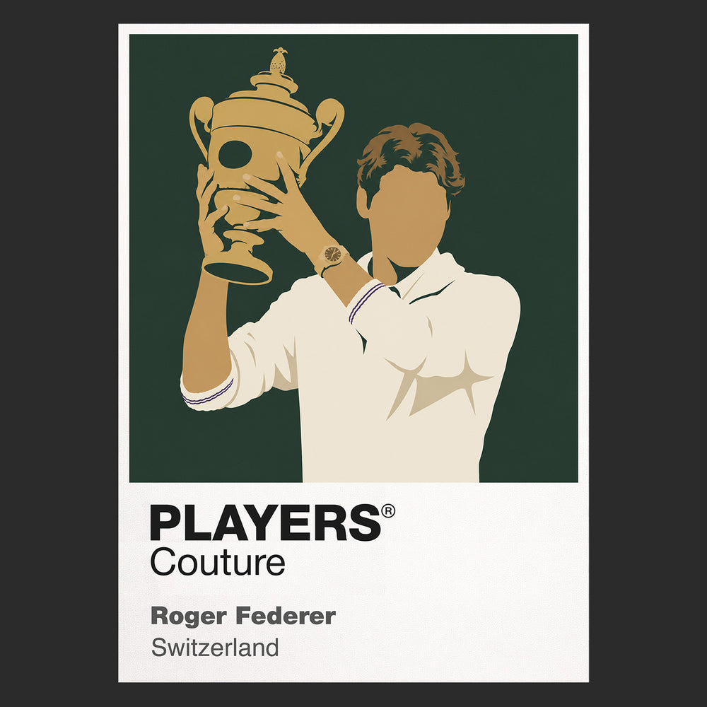 Roger Federer Wimbledon Tennis Icon Frame Men's T-Shirt