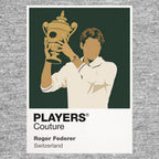 Roger Federer Wimbledon Tennis Icon Frame Men's Hoodie