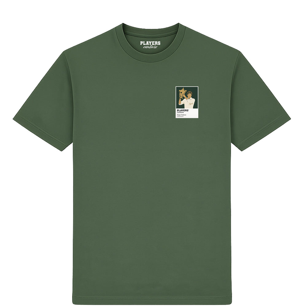Roger Federer Wimbledon Tennis Icon Frame Men's T-Shirt
