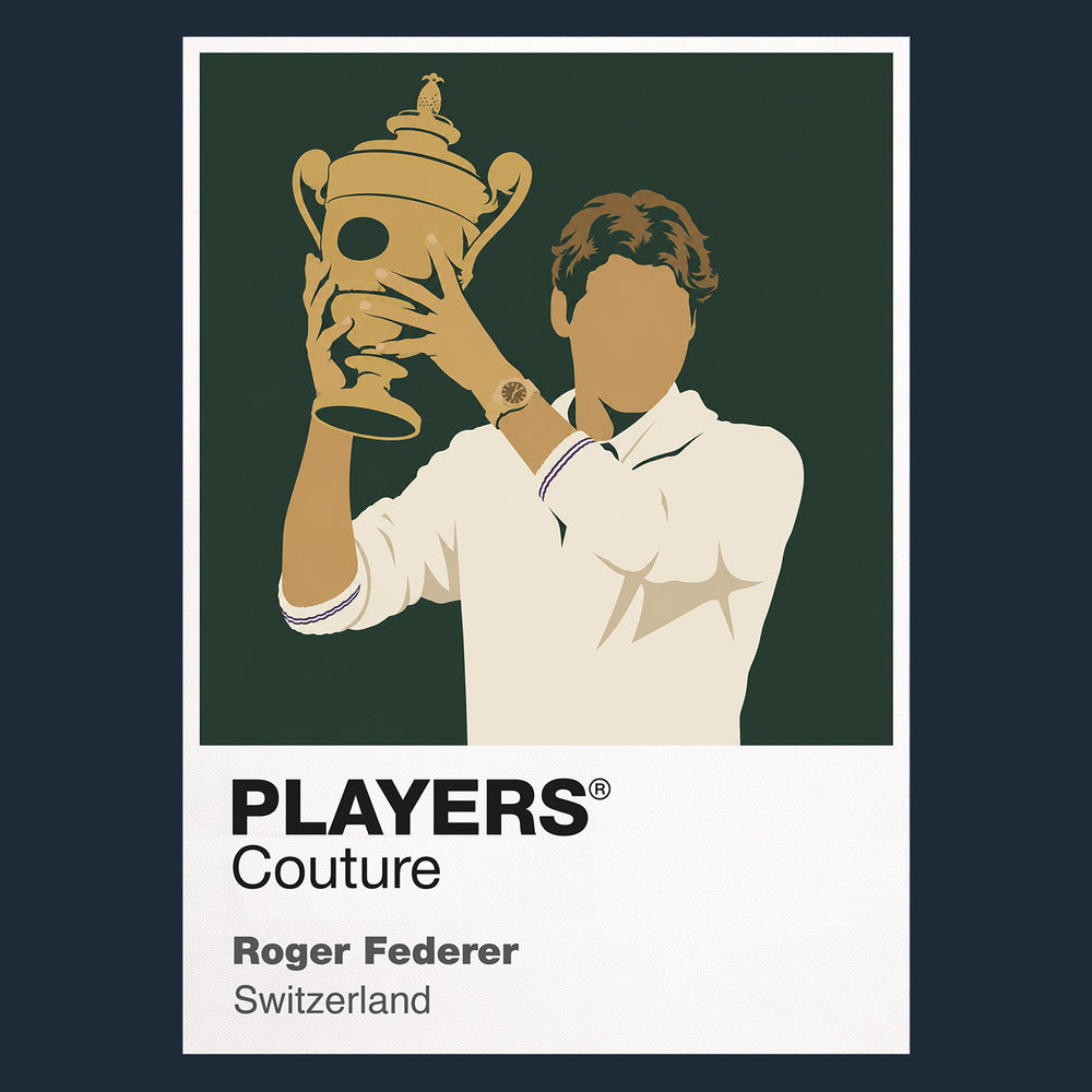Roger Federer Wimbledon Tennis Icon Frame Men's T-Shirt