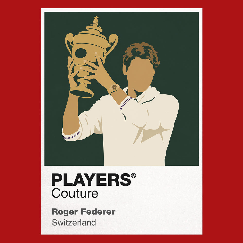 Roger Federer Wimbledon Tennis Icon Frame Men's T-Shirt